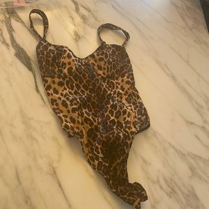 Agent Provocateur leopard leotard bodysuit